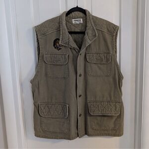 VTG Canvas Safari Utility Vest LARGE? Outdoor Gorpcore Tomzod Made In Zambia Men